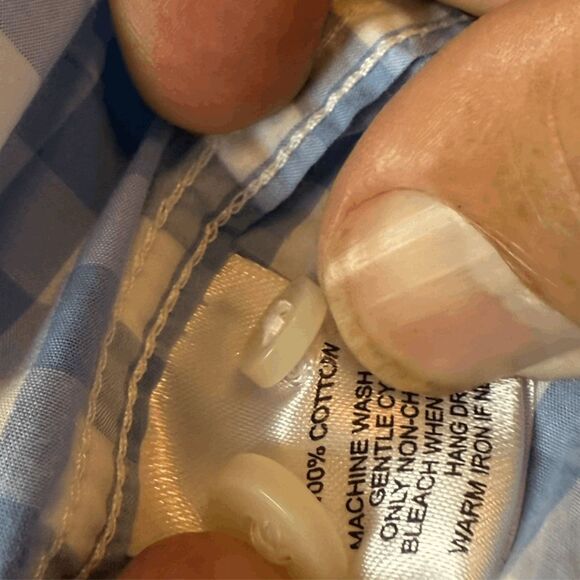 UNTUCKit Men's Camelo Gingham Classic Long Sleeve Button Up Shirt Blue Size XXXL - Picture 5 of 9